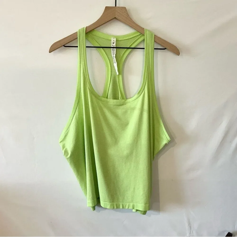 Lululemon Swiftly Tech Racerback Tank Top 2.0 Race Length Neon Green Size 20